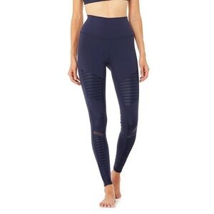 ALO Yoga High Waist Moto Legging in Navy - XS